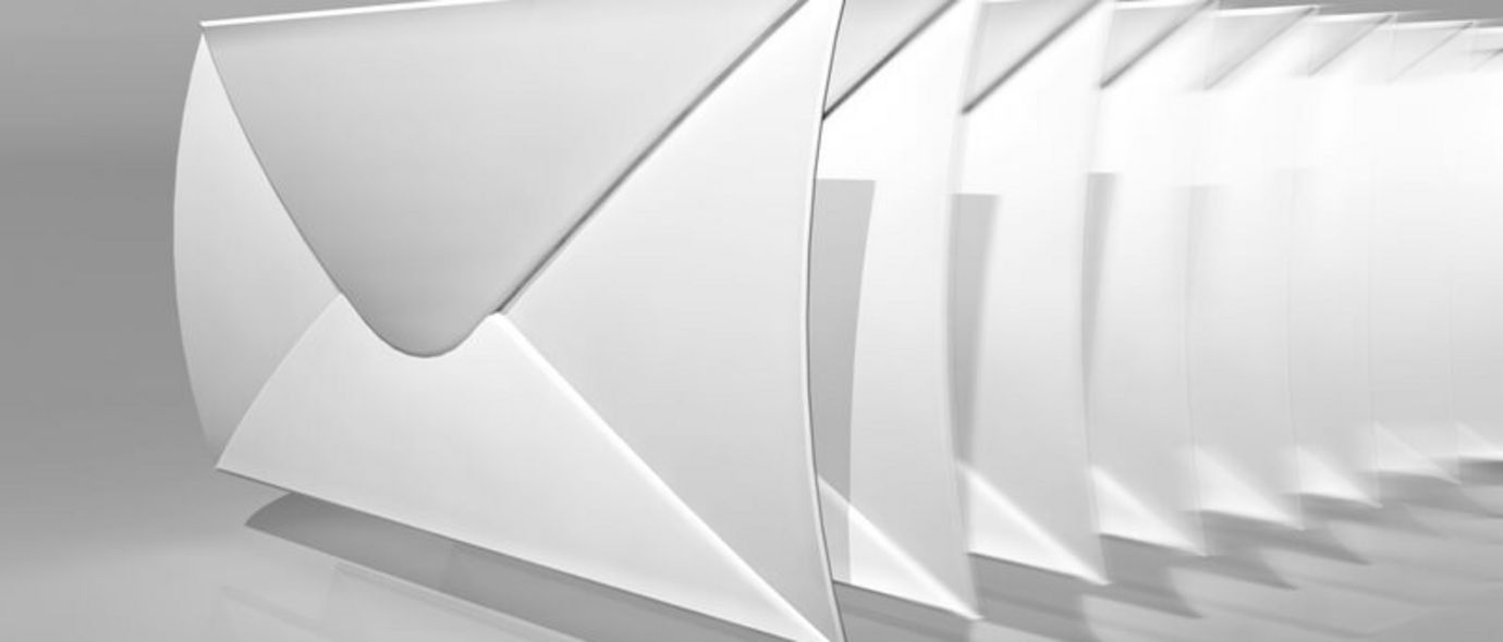 Computergenerierte Aufnahme eine Reihe von Briefumschlägen